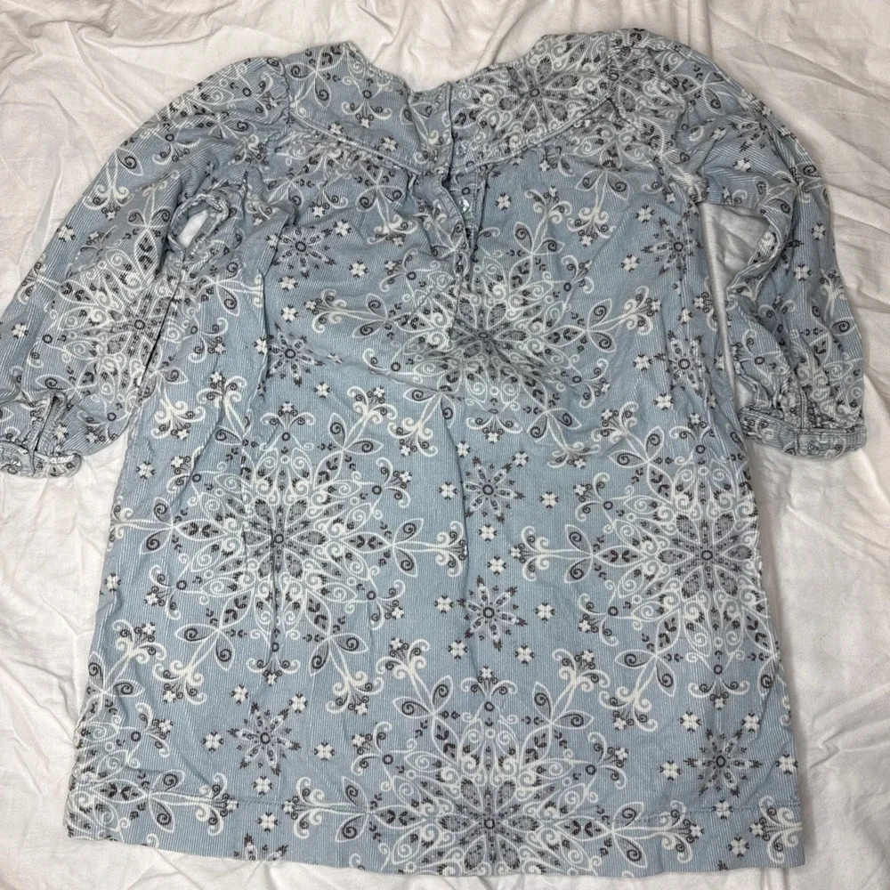 💙 BabyGap Blue Paisley Corduroy Dress | Cottage Core 3T - Picture 3 of 9